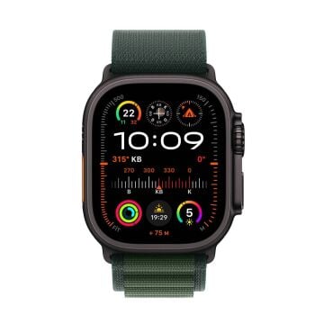 Apple Watch Ultra 2 49mm Black Ti D.Green Loop M